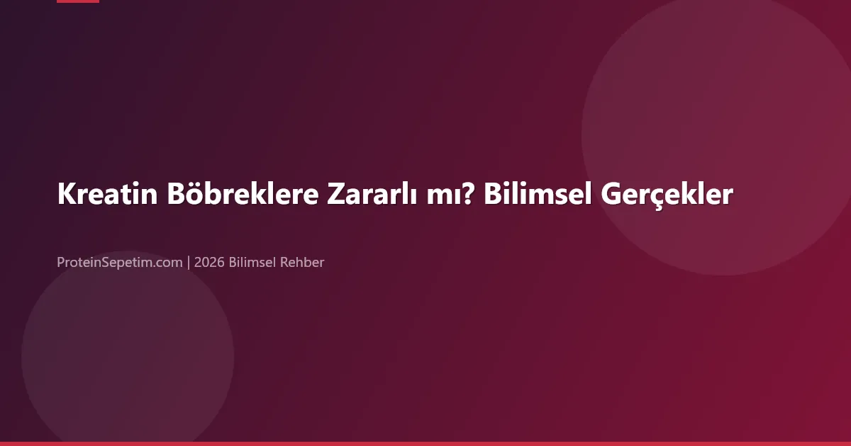 Kreatin Böbreklere Zararlı mı? Bilimsel Gerçekler