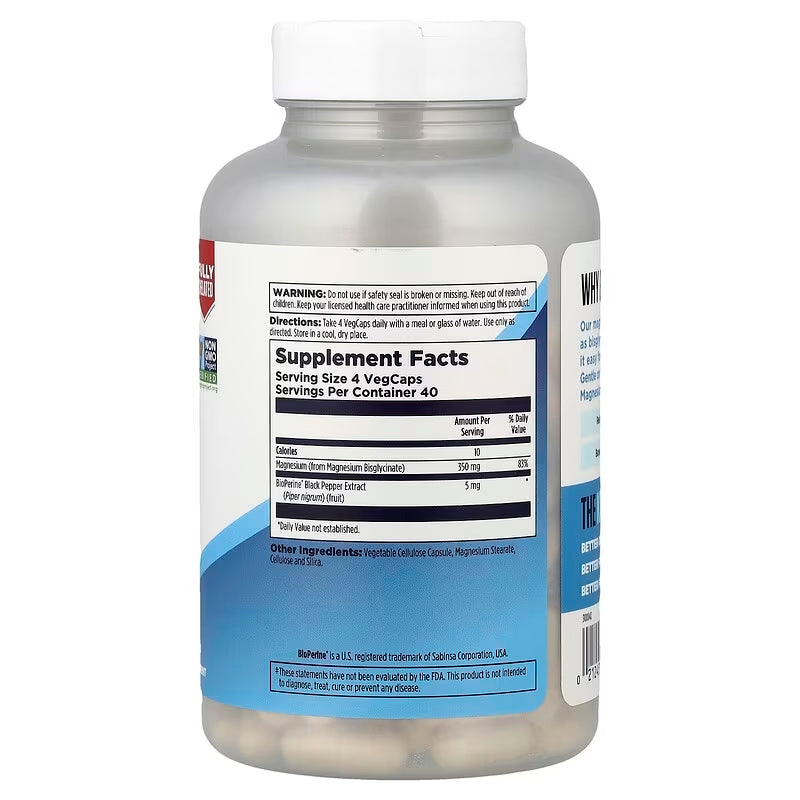 KAL High Absorption Magnesium Glycinate 350 160 VegCaps - Galeri