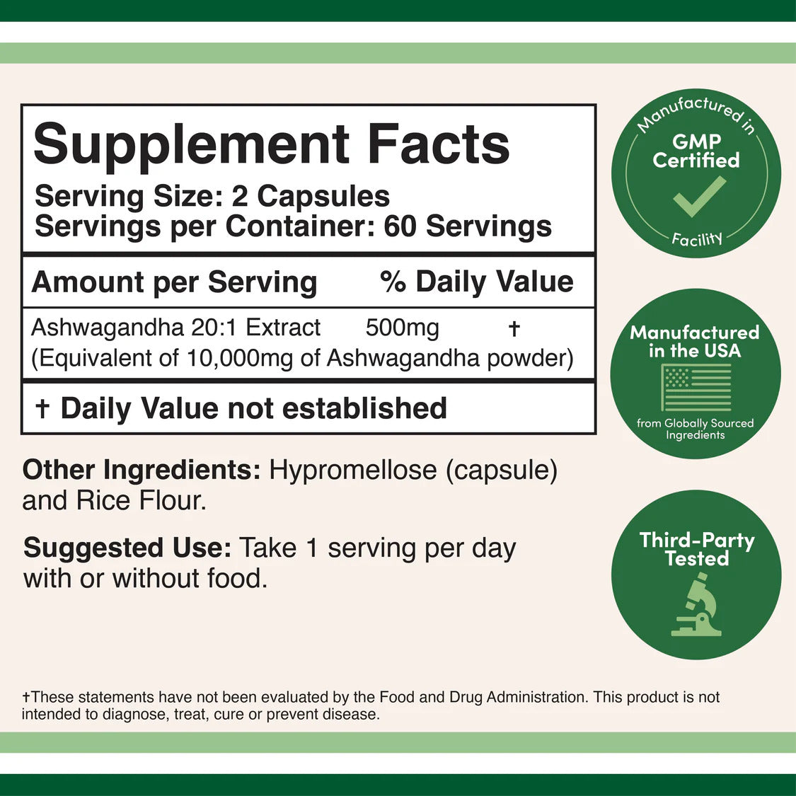 DOUBLE WOOD Ashwagandha - 120  500 mg capsul - Galeri