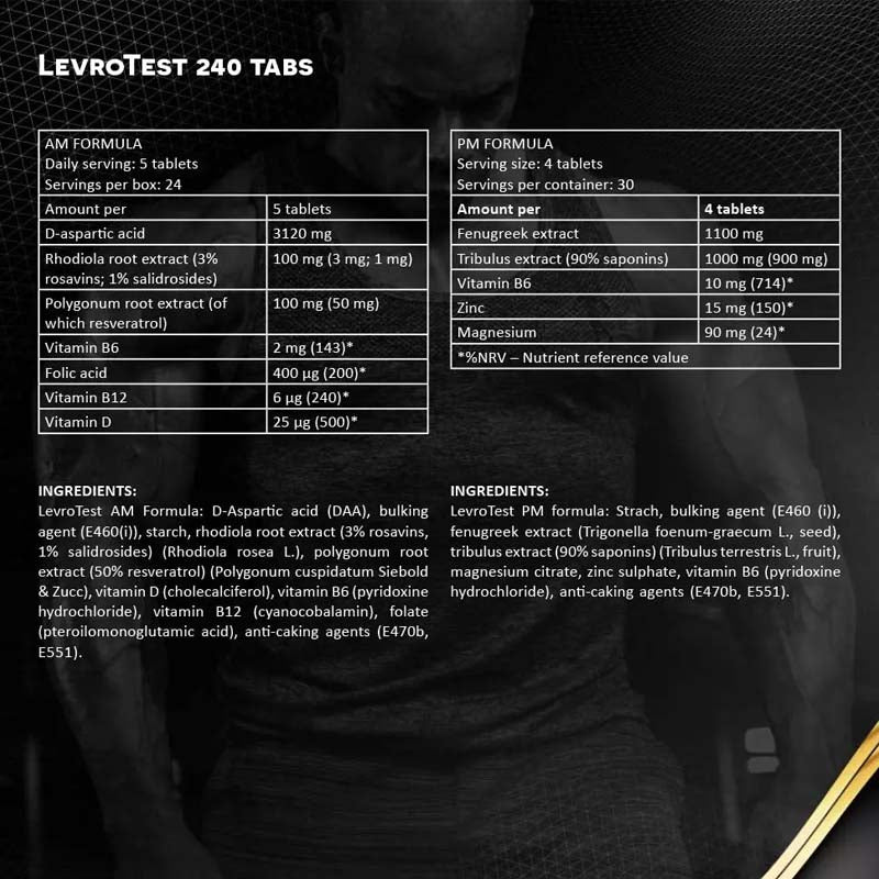 Kevin Levrone Levro Test AM PM Formula 240 tablet - Galeri