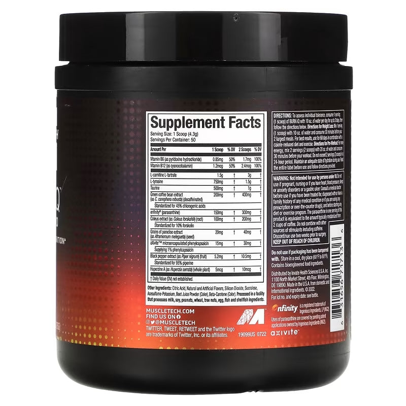 MuscleTech Burn iQ Smart Thermo Burner (Yeşil kahve çekirdeği özütü+karnitin L-tartrat+tirozin) 50 - Galeri