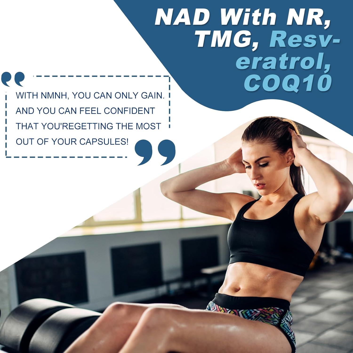 inGreens NMNH Alternative with TMG, Resveratrol, COQ10, NAD Anti Aging, Energy, Boost 500mg 60 Caps - Galeri