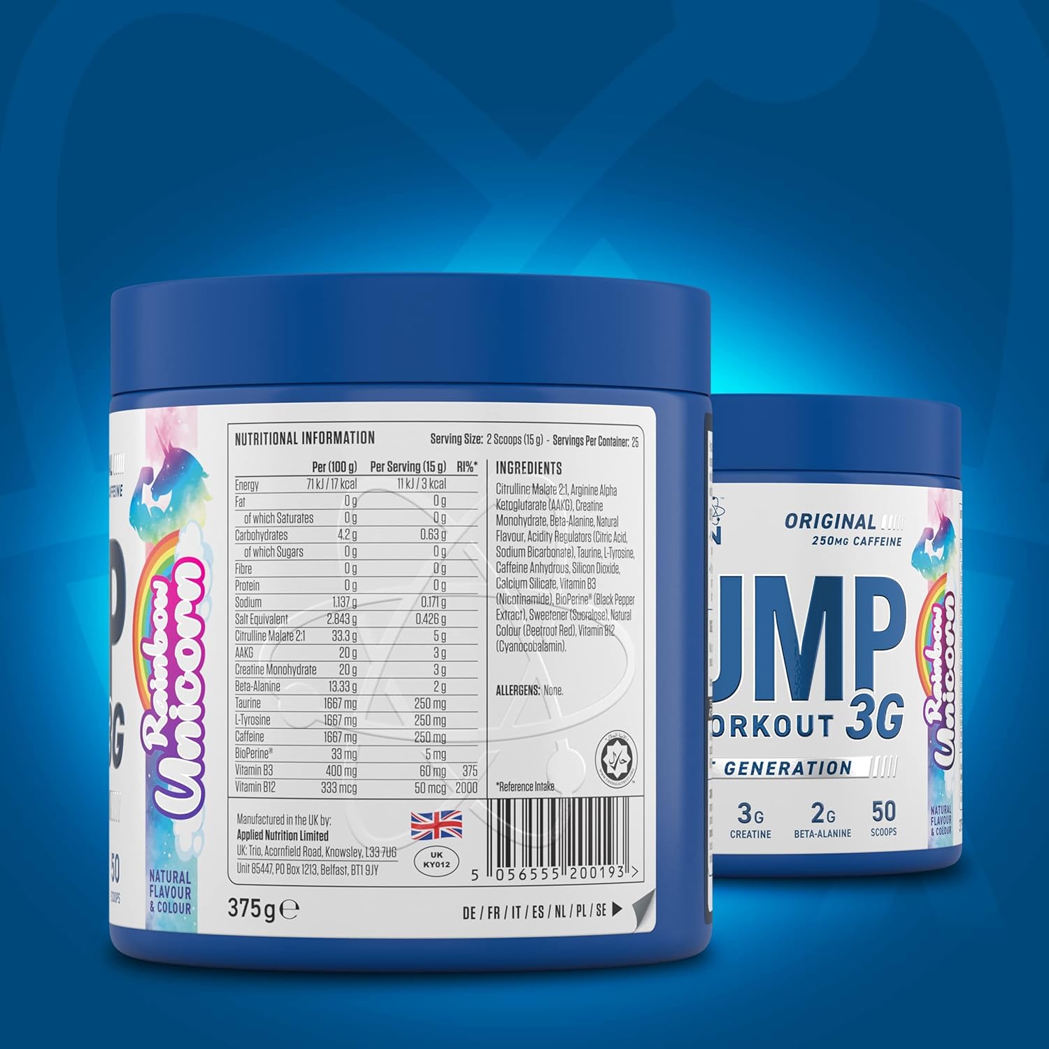 Applied Nutrition Pump 3G PreWorkout - Energy, Focus & Performance 50 Servis - Galeri
