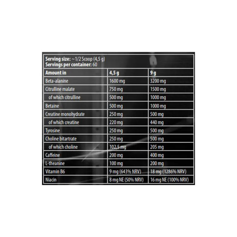 Kevin Levrone Scatterbrain Preworkout Beta Alanine Citrulline Caffeine 60 Servis - Galeri