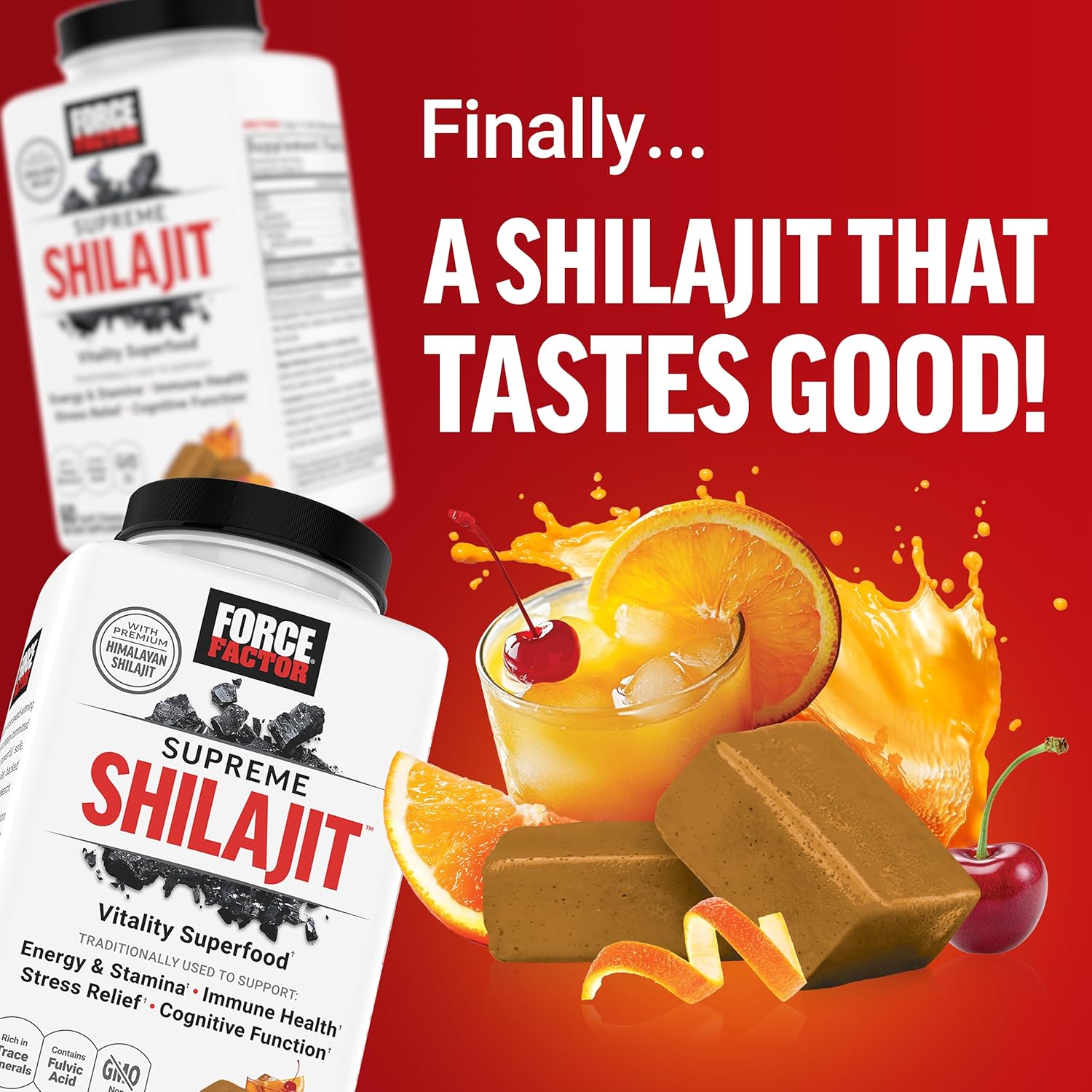Force Factor Supreme Shilajit, Premium Himalayan Shilajit Trace Mineral Immune Health 60 Chews - Galeri