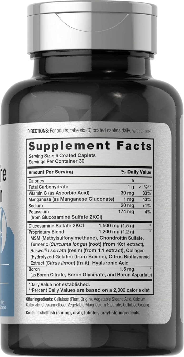 Horbäach Glucosamine Chondroitin Plus MSM & Turmeric 180 Coated Caplets - Galeri