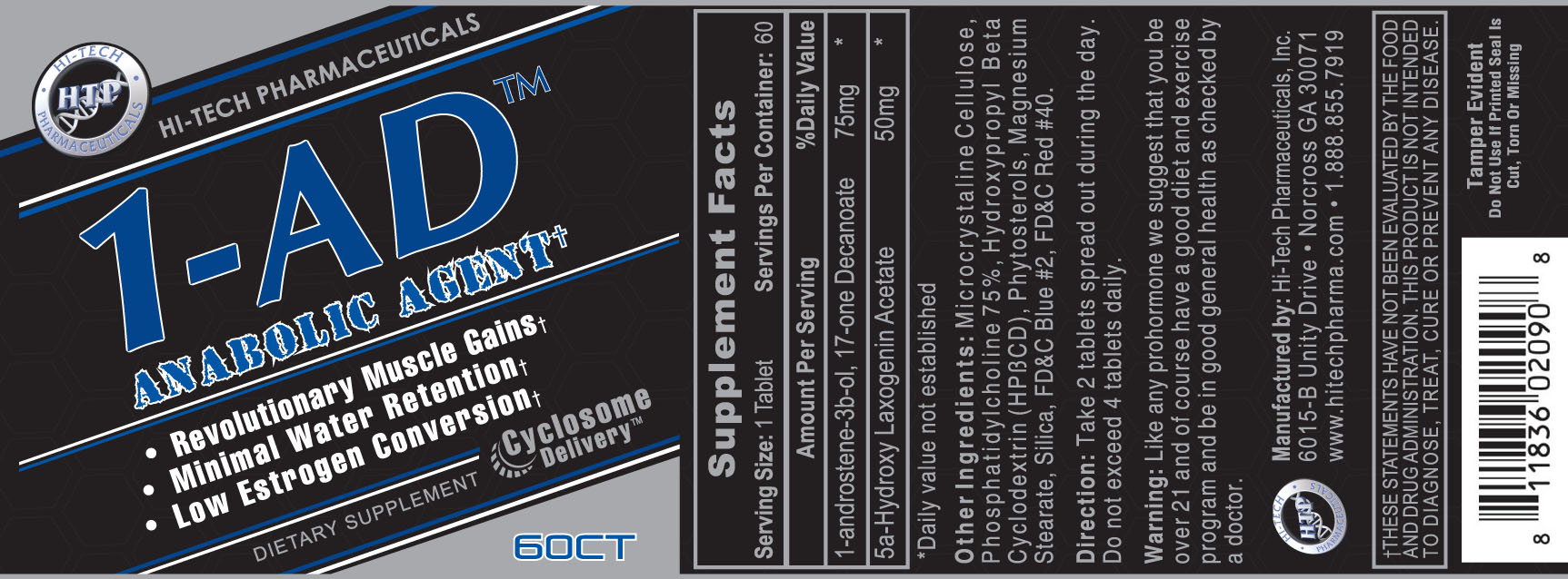 Hitech 1-AD Decanoate , Laxogenin 60 Tablet - Galeri