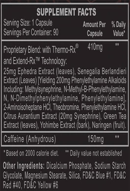 Hi-Tech Pharmaceuticals Black Widow Fat Burner Yohimbine 90 Kapsül - Galeri