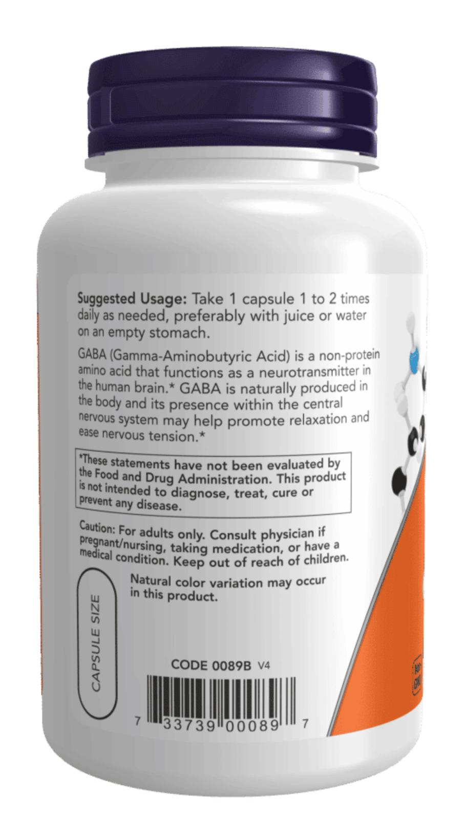 Now Gaba 750 Mg 100 Veg Capsules - Galeri