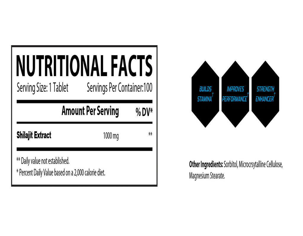 Muscle Rulz SHILAJIT 1000MG 100 Tablets - ABD MENŞEİ - Galeri