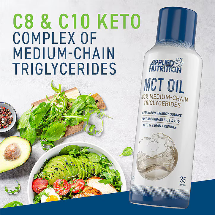 Applied Nutrition MCT Oil Keto C8-C10 490ml From Coconut Oil Keto & Low Carb Diet (35 Servings) - Galeri