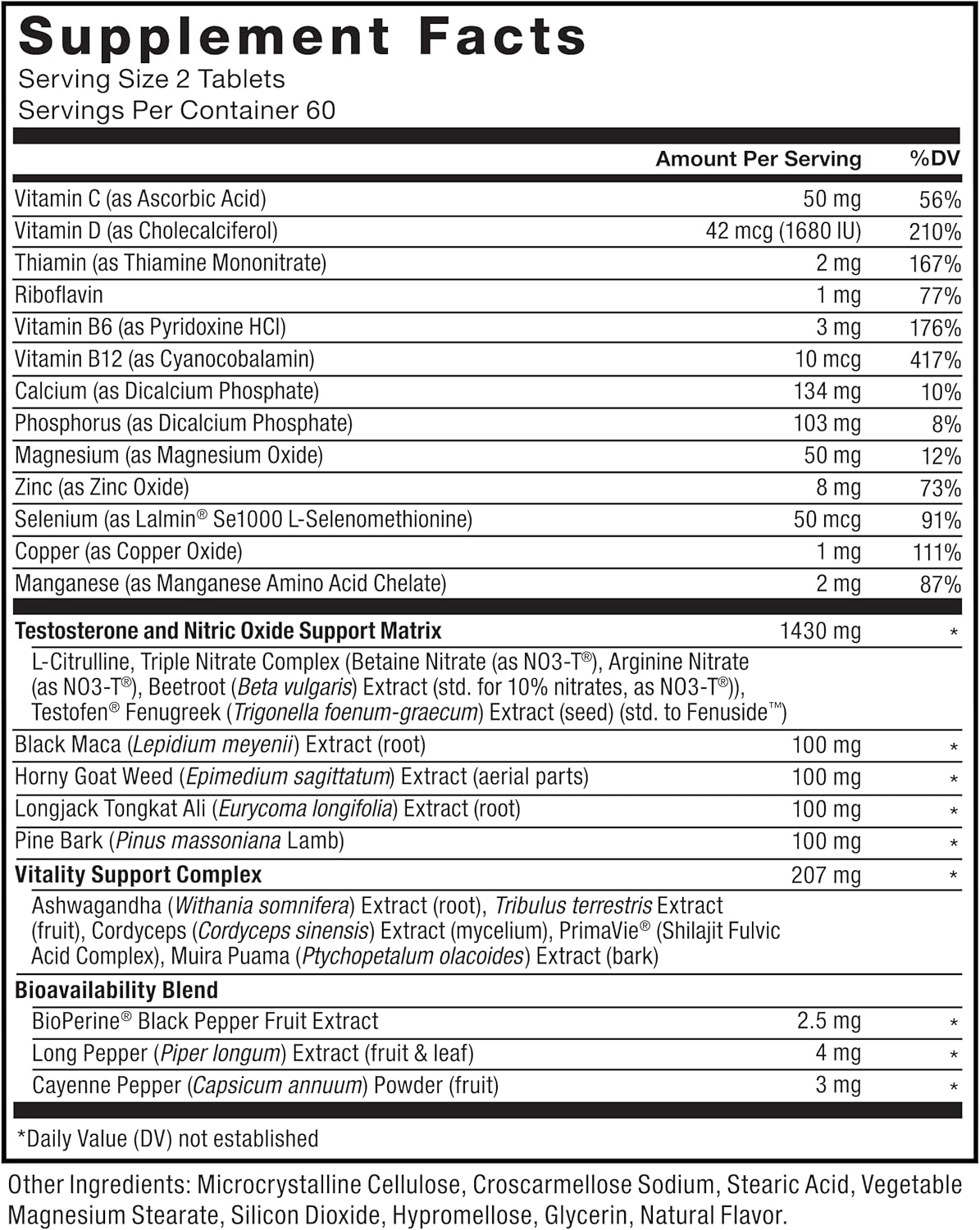 Force Factor Test X180 Alpha v2 L-Citrulline Black Maca Horny Goat Longjack Tongkat Ali - 120 Tablet - Galeri