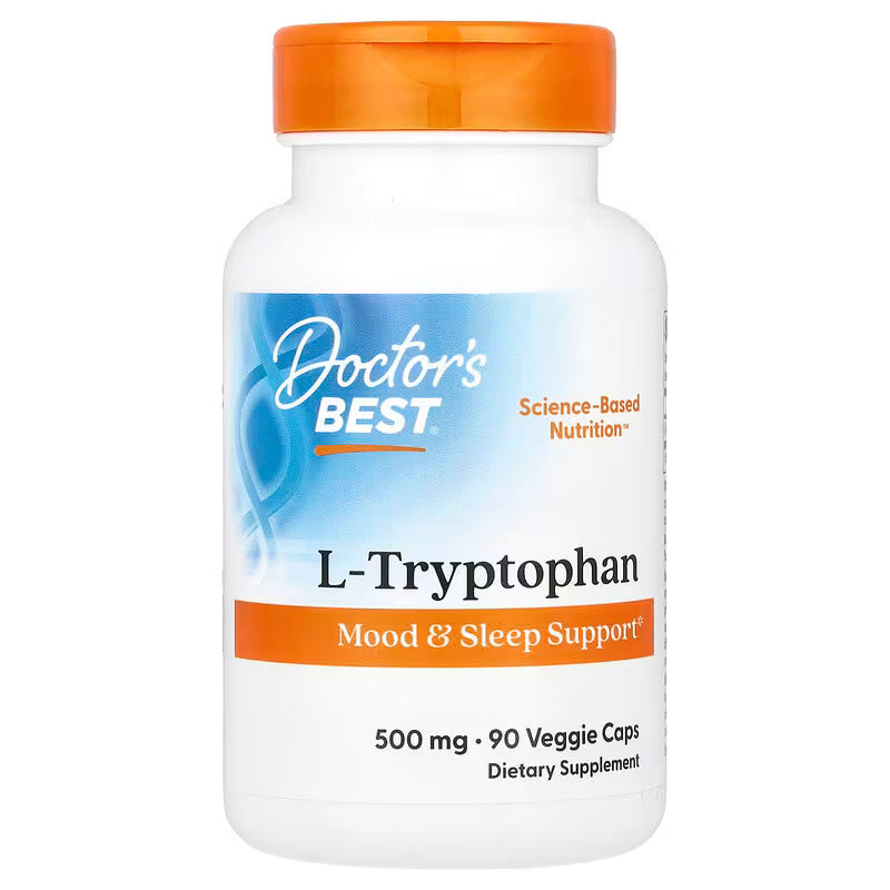 Doctor's Best L-Tryptophan Mood & Sleep Support  500 mg 90 Veggie Caps