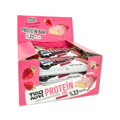 Trio Move Protein Bar 9 Adet X 50 Gr Çilekli Çikolata &amp; Vanilya