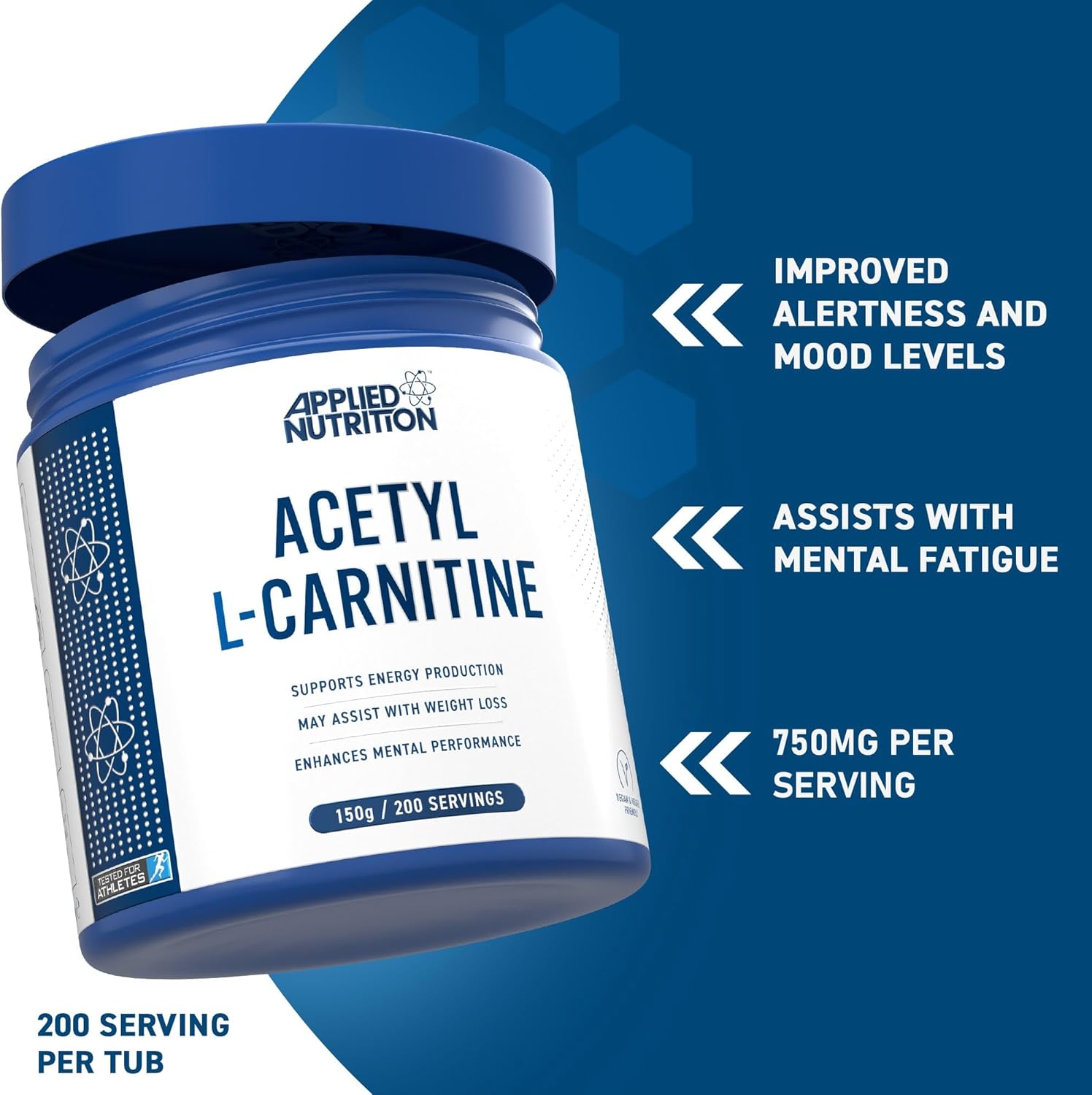 Applied Nutrition Acetyl L-Carnitine  200 servis - Galeri