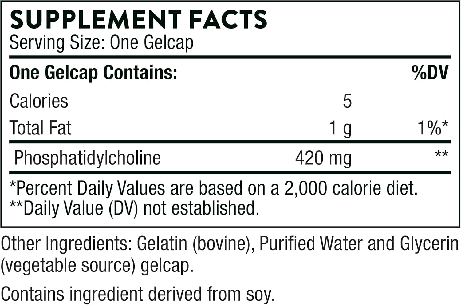 Thorne Phosphatidyl Choline - Phospholipid Complex for Cell Membrane Support Detox - 60 Gelcaps - Galeri