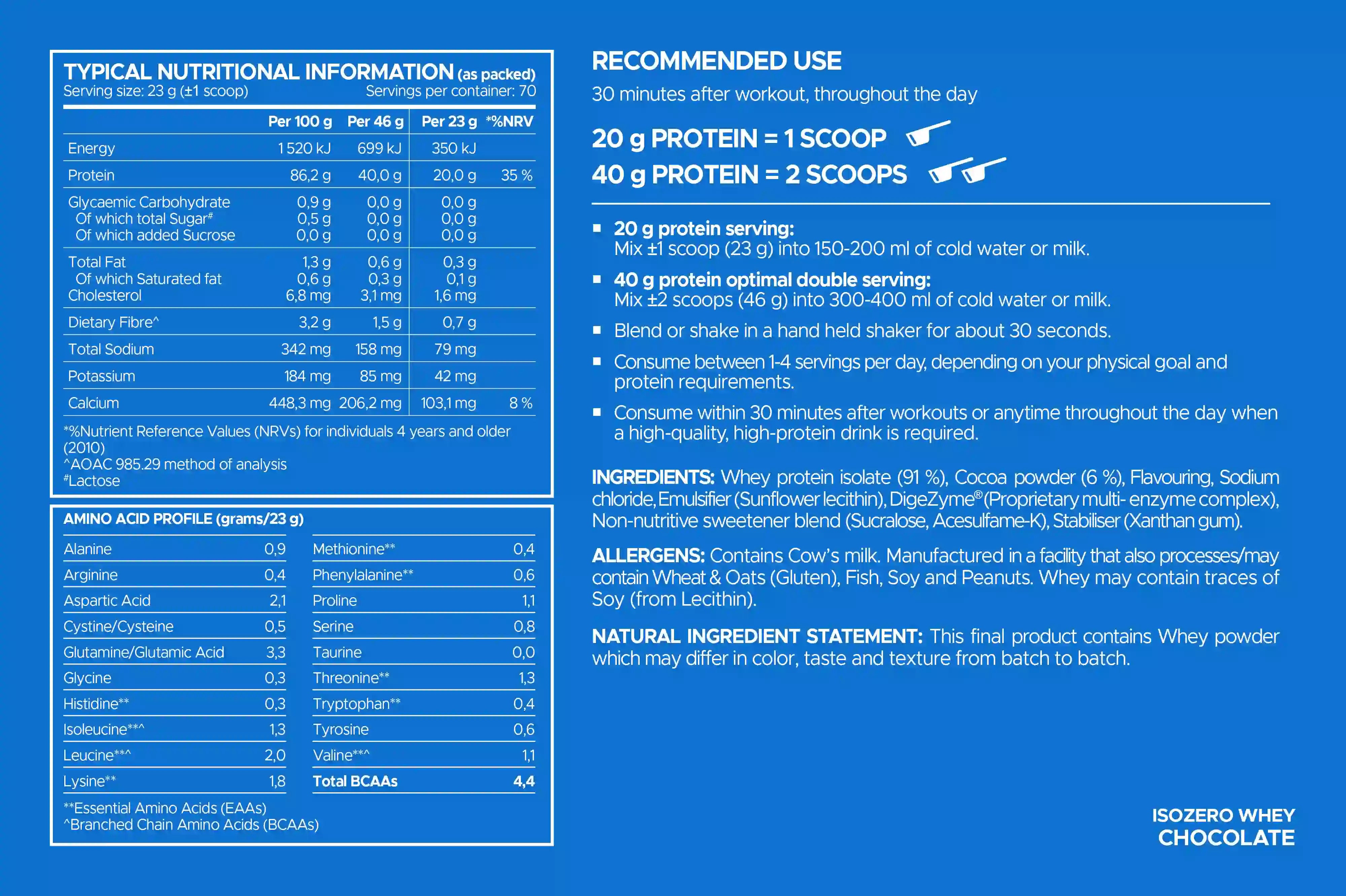 USN Isozero İsolate(izole) Whey Protein Zero sugar 1800 Kg - Galeri