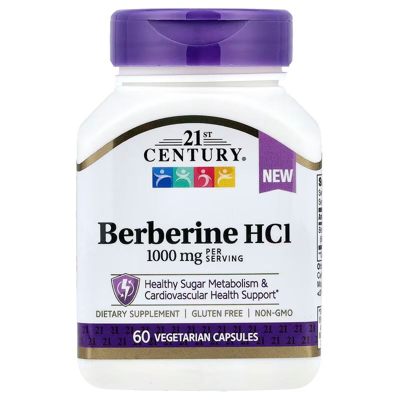 21st Century Berberine HCI Glucose Support 60 Vegetarian Capsules - Galeri