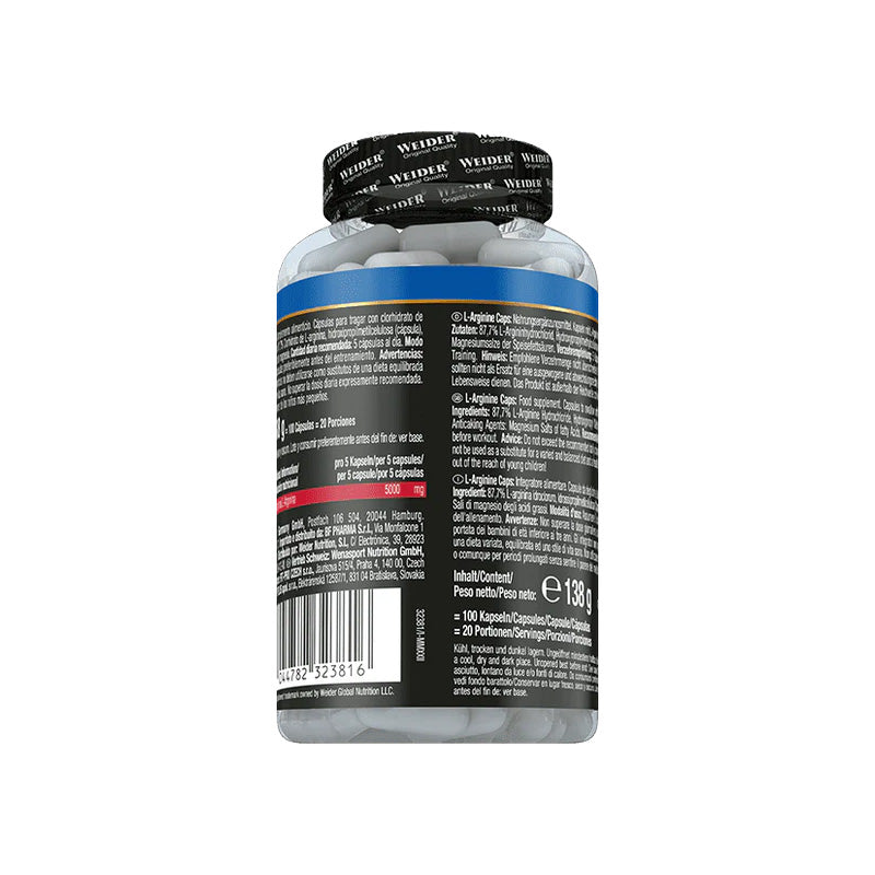 Weider L- Arginine Nitrix Oxide Booster 5000mg 100 Caps - Galeri