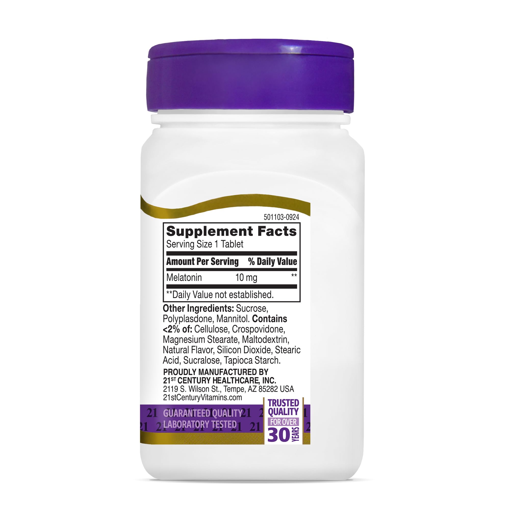 21st Century Fast Dissolving Melatonin Cherry 10 mg 120 Tablets - Galeri