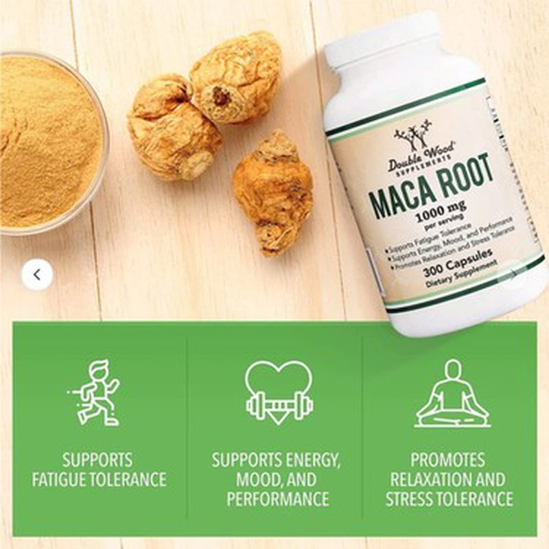 DOUBLE WOOD Maca MATCHA Root 1000 Mg 300 Caps - 150 SERVİS - Galeri