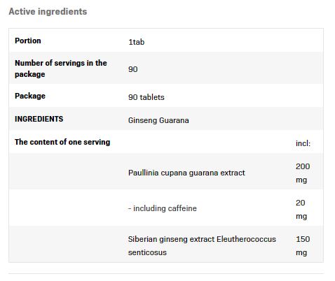 SFD Ginseng Guarana / 90 Tabs - Galeri