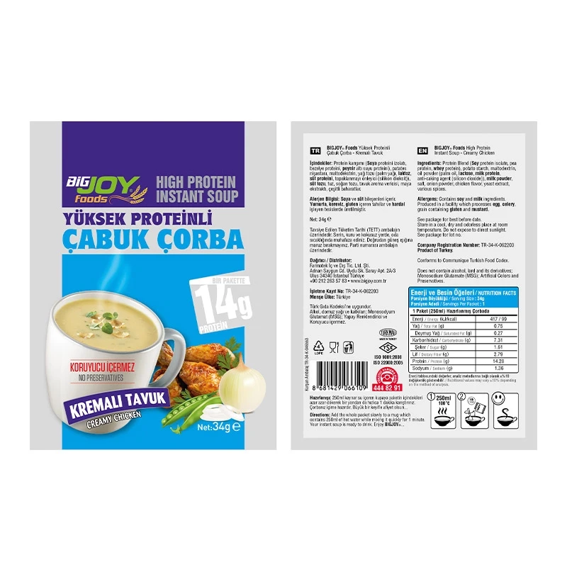 Big Joy Proteinli Çabuk Çorba 30 Gr 12 Adet - Galeri