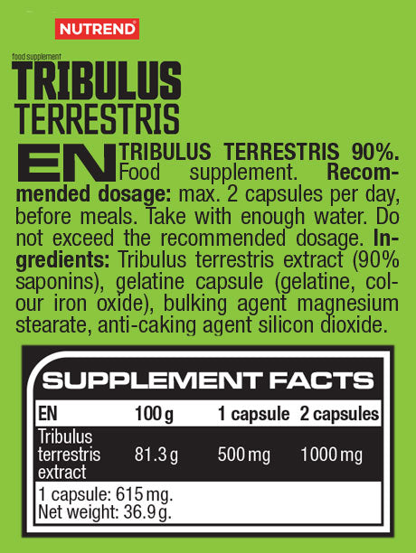 Nutrend %90 Saponins Tribulus Terrestris 1000 Mg 60 caps - Galeri