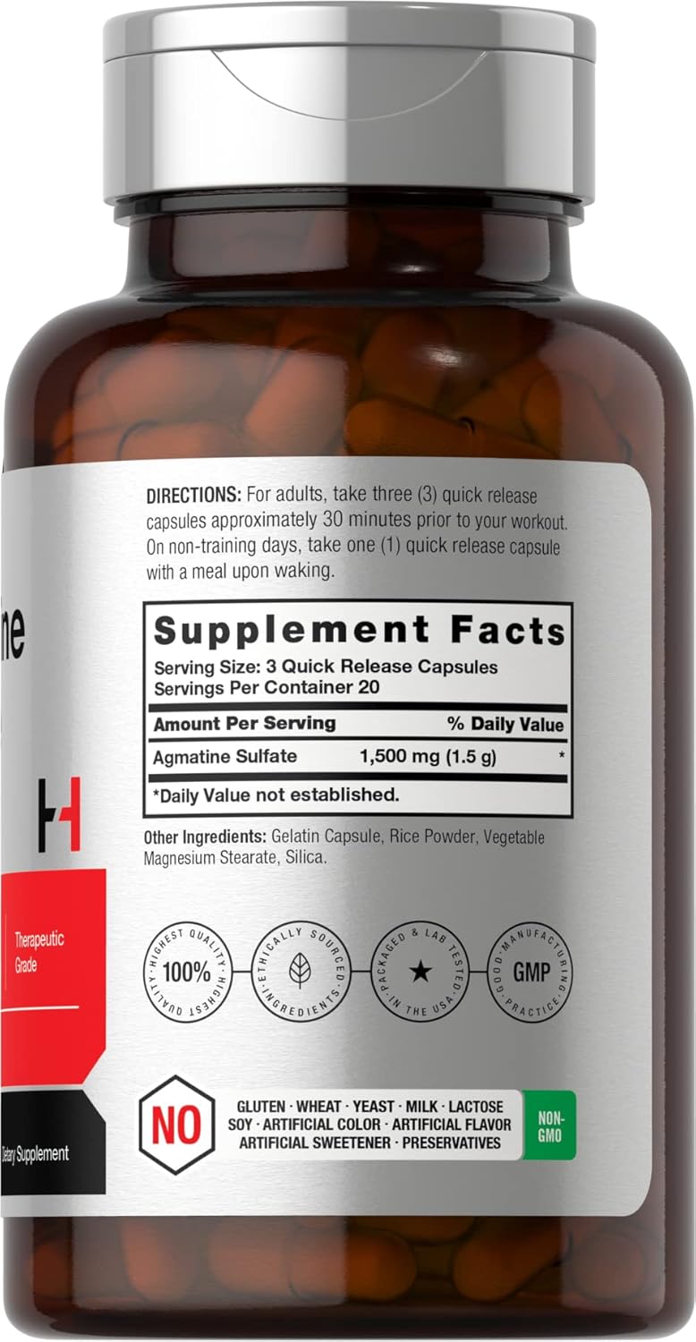 Horbäach Agmatine Sulfate L-Arginine 1500 mg 60 Caps - Galeri