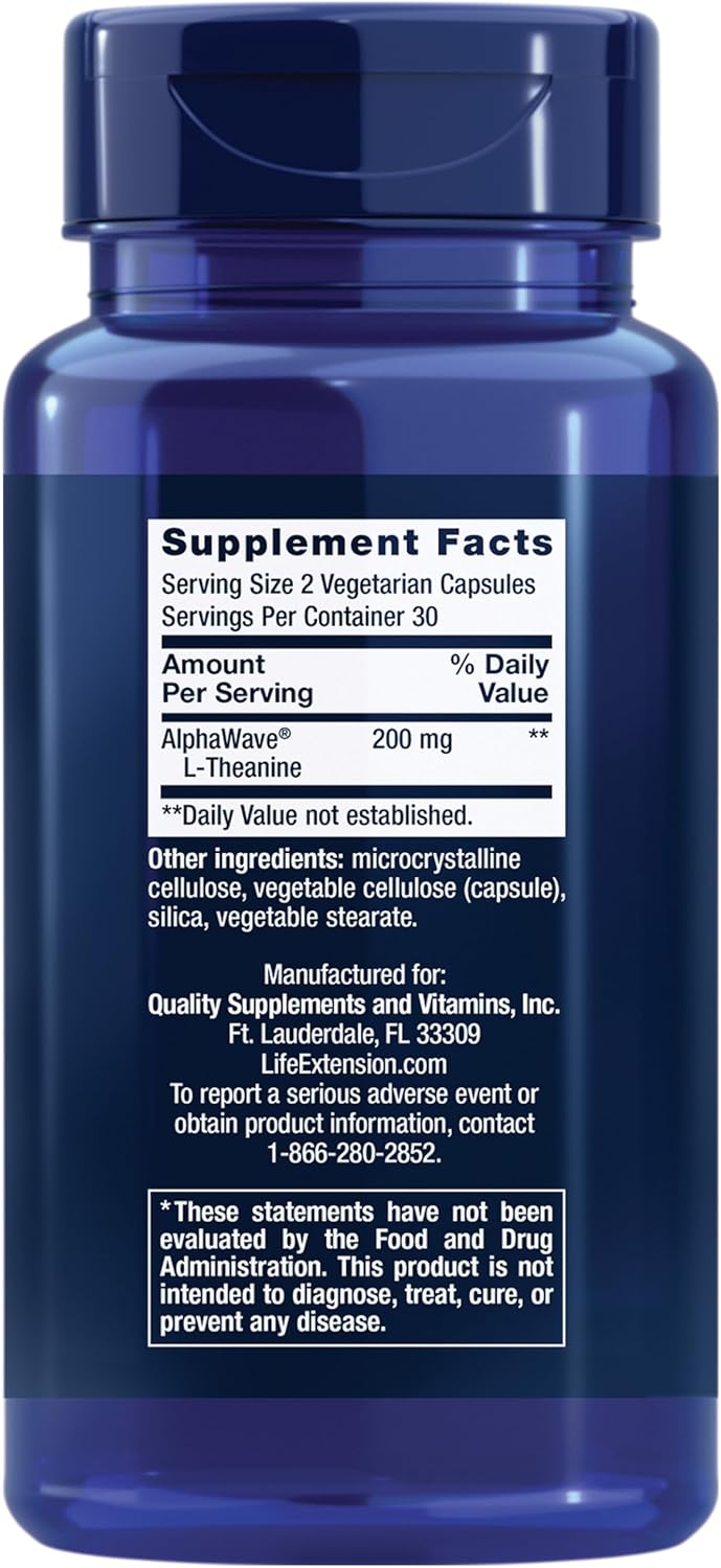 Life Extension L-Theanine 200 Mg 60 Caps - Galeri