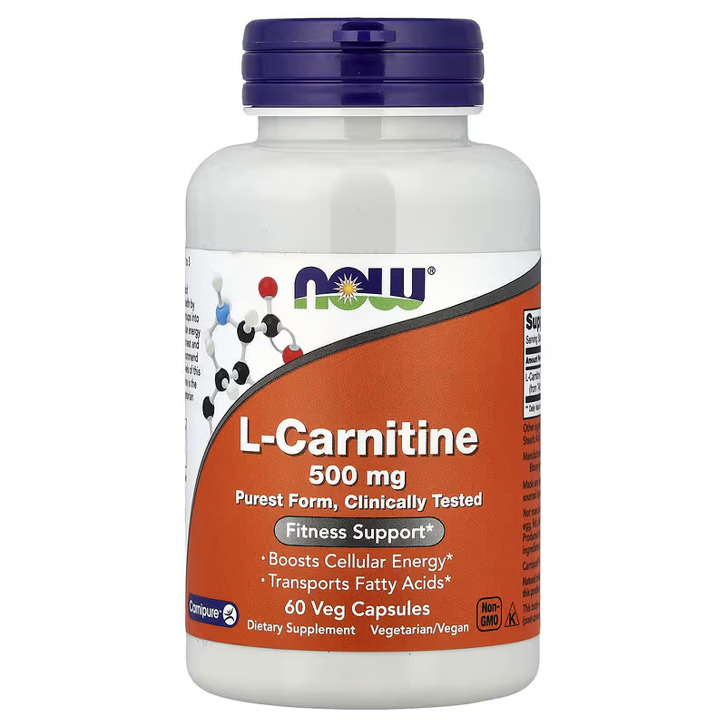 NOW Foods L-Carnitine Tartrate 500 mg 60 Veg Capsules