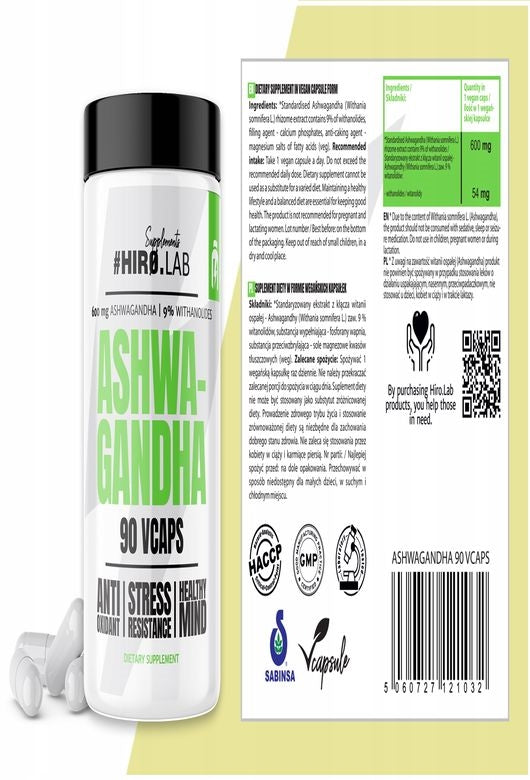 Hero Lab Ashwagandha 600 mg 90 Vegan Kapsül - Galeri