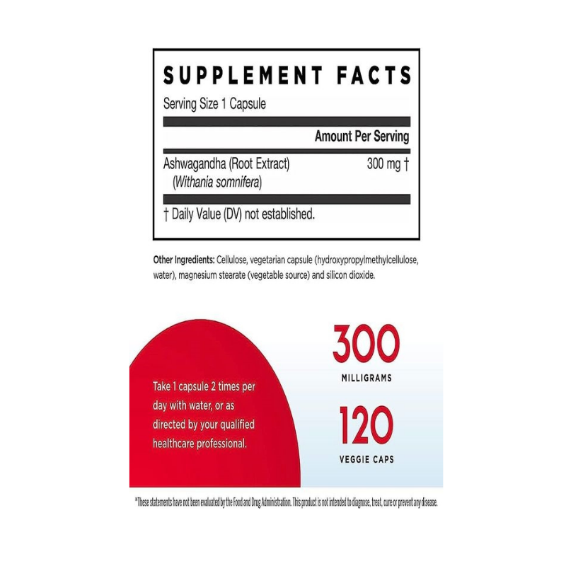 Jarrow Formulas Ashwagandha Ksm66 300 mg 120 Veggie Caps - Galeri