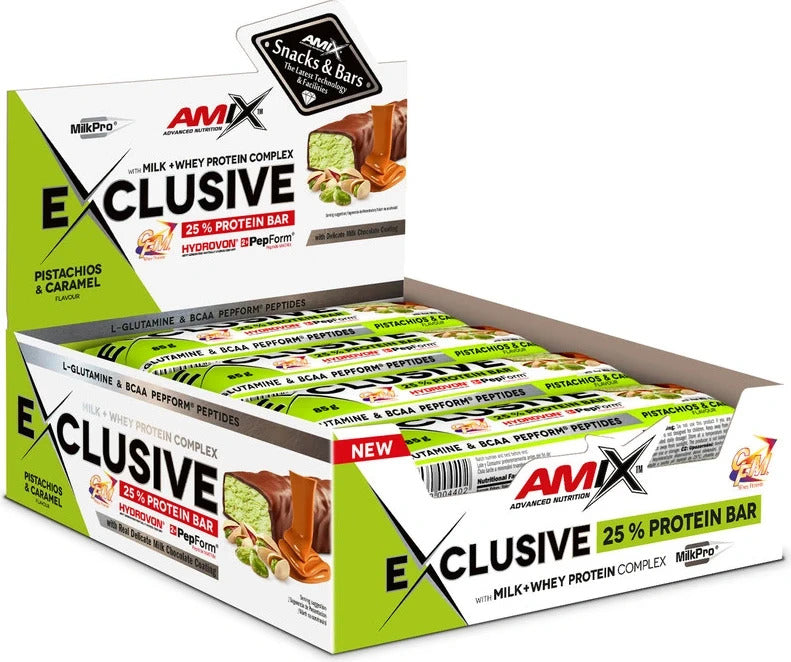 AMIX Exclusive Protein Bar 12x85g - Galeri