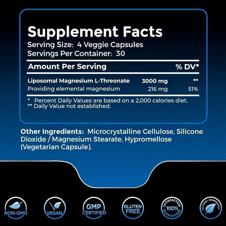 Wellness Labs Liposomal Magnesium L-Threonate Sleep 3000mg – 120 Capsules - Galeri