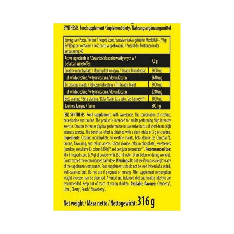NUCLEAR NUTRITION SYNTHESIS MULTI CREATİNE COMPLEX 300 G - 52 SERVİS - Galeri