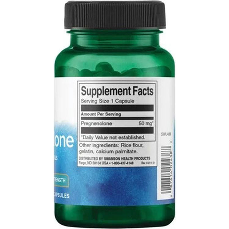 Swanson Pregnenolone Super Strength 50 mg, 60 Capsules - Galeri