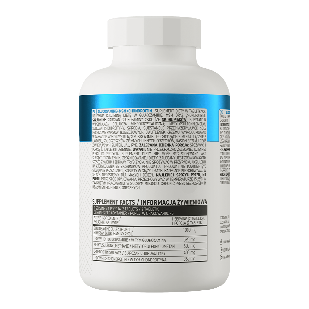 OstroVit Glucosamine(glukozamin) + MSM + Chondroitin 90 tablets - Galeri