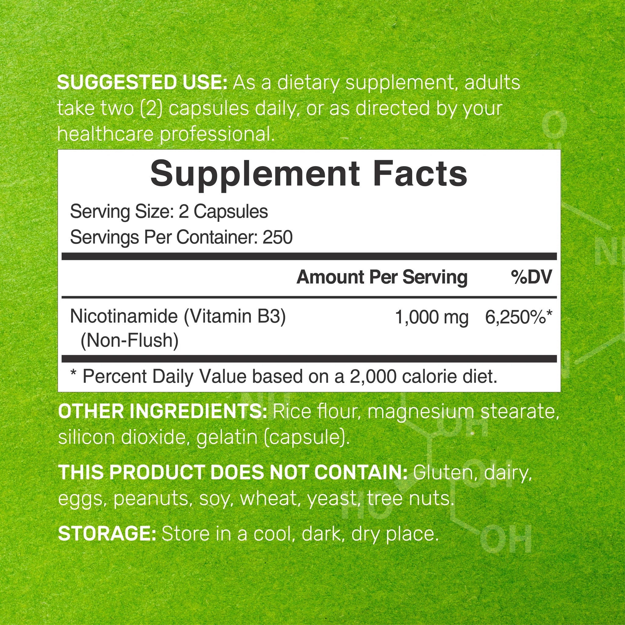 Deal Supplement Niacinamide Vitamin B3 1,000mg Per Serving, 500 Capsules - Cilt Sivılce desteği - Galeri