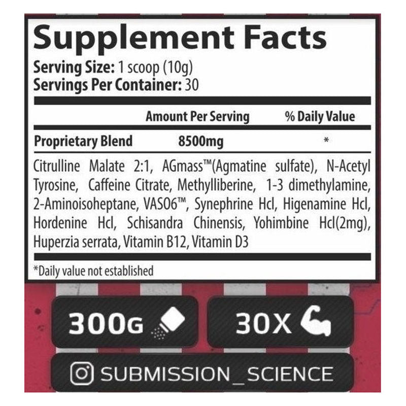 Submission Science Rocky KO Round 2 Dmaa Preworkout 300 g - Galeri