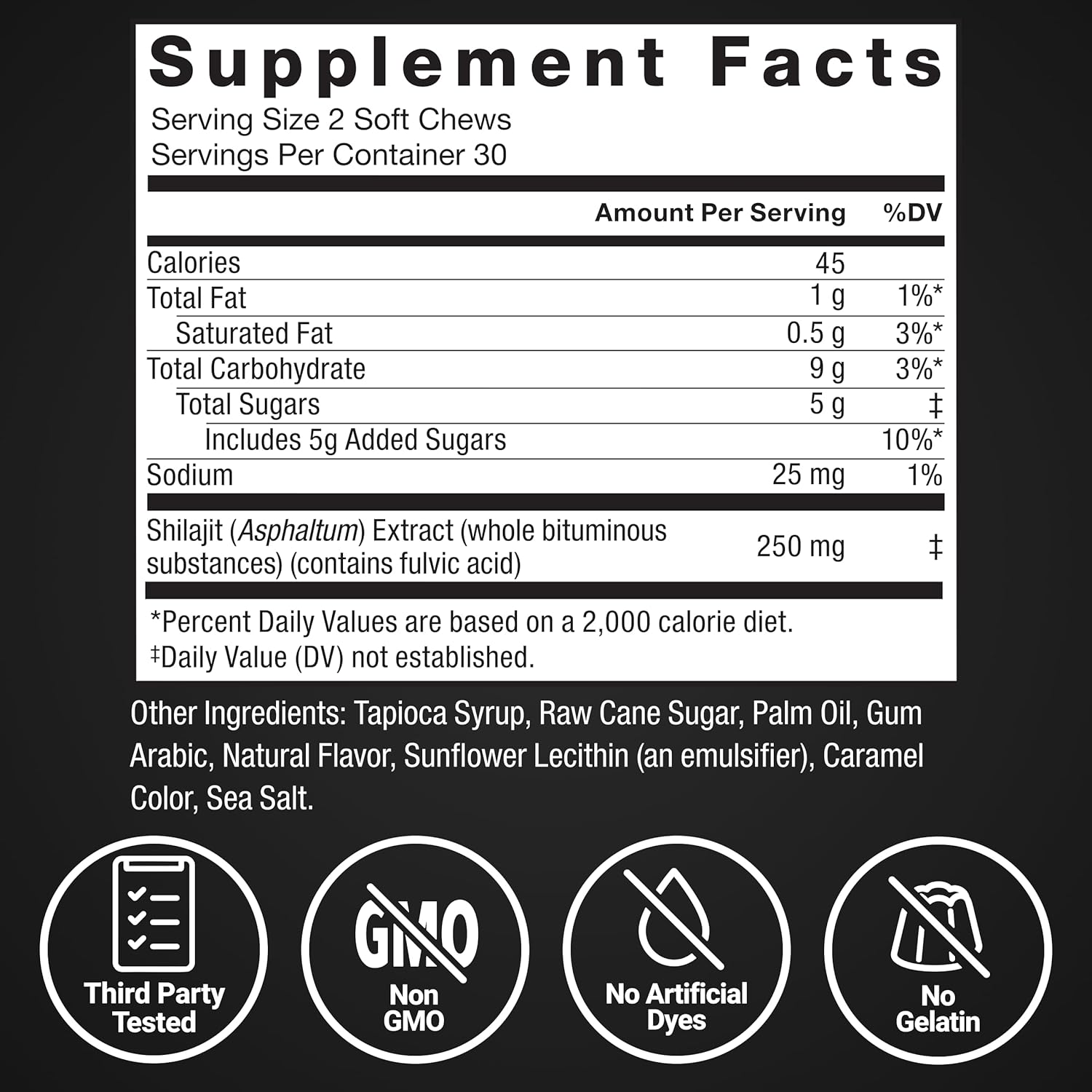 Force Factor Supreme Shilajit, Premium Himalayan Shilajit Trace Mineral Immune Health 60 Chews - Galeri