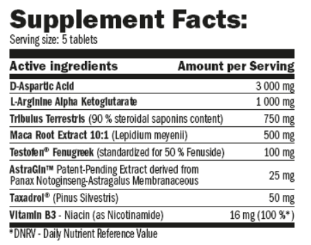 Amix AmixPro TestoF-200 Daa Aspartic Acid + Tribulus + Maca + Akg Arginine / 250 Tabs - Galeri