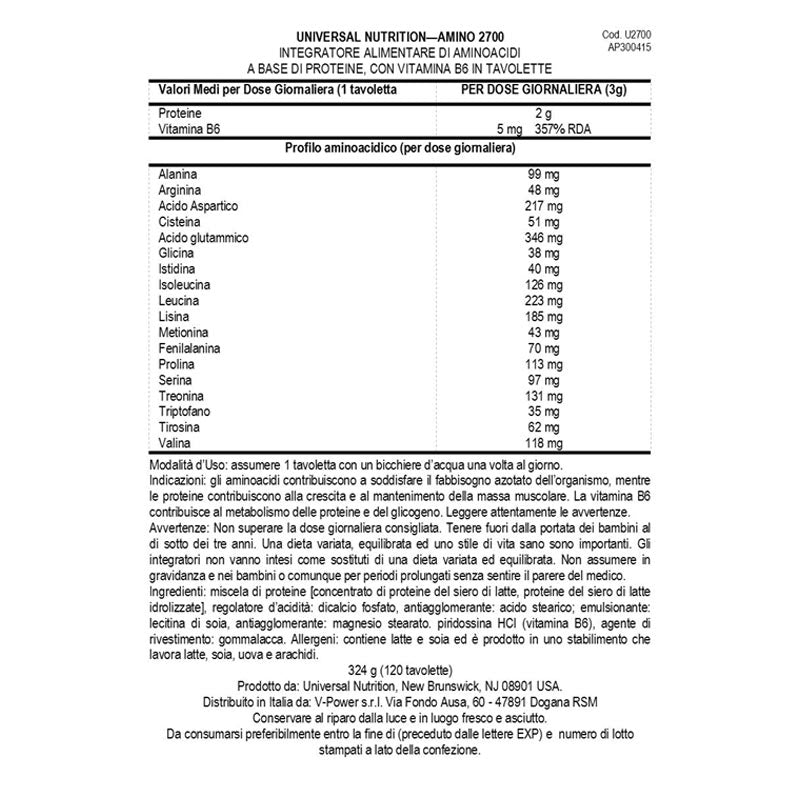 Universal Amino 2700 / 120 Tablet - Galeri