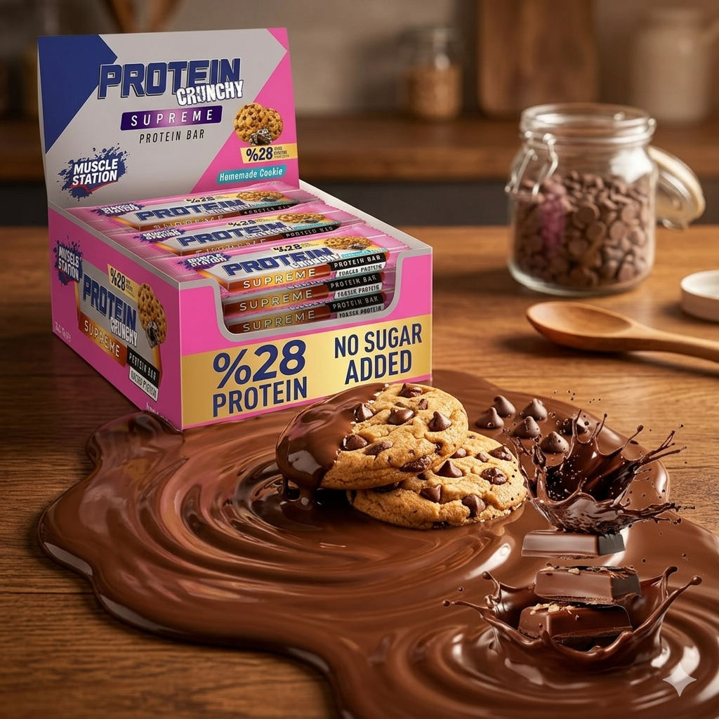 Muscle Station Musclestation Supreme Crunch Ev Kurabiyesi Cikolata 12Li Kutu - Galeri