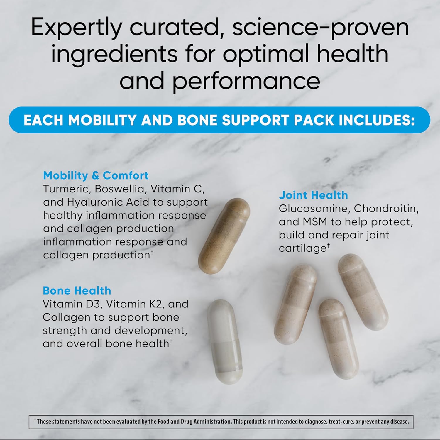 Universal U Mobility & Bone Joint & Cartilage Multivitamin Collagen Turmeric Glucosamine Chondroitin MSM 30 Packs - Galeri