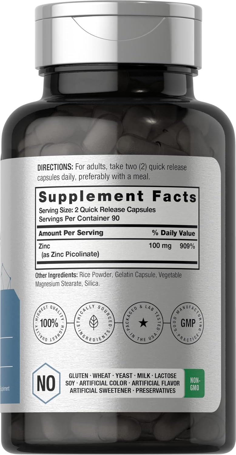 Horbäach Zinc Çinko Picolinate 100mg 180 Caps - Galeri