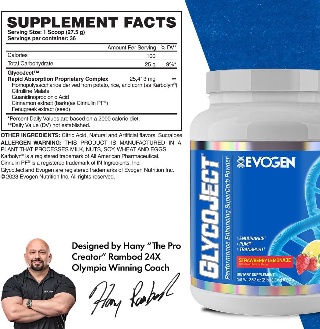 Evogen GlycoJect Karbolyn Super Carb Pump PreWorkout Karbonhidrat Powder 1000 gr - Galeri