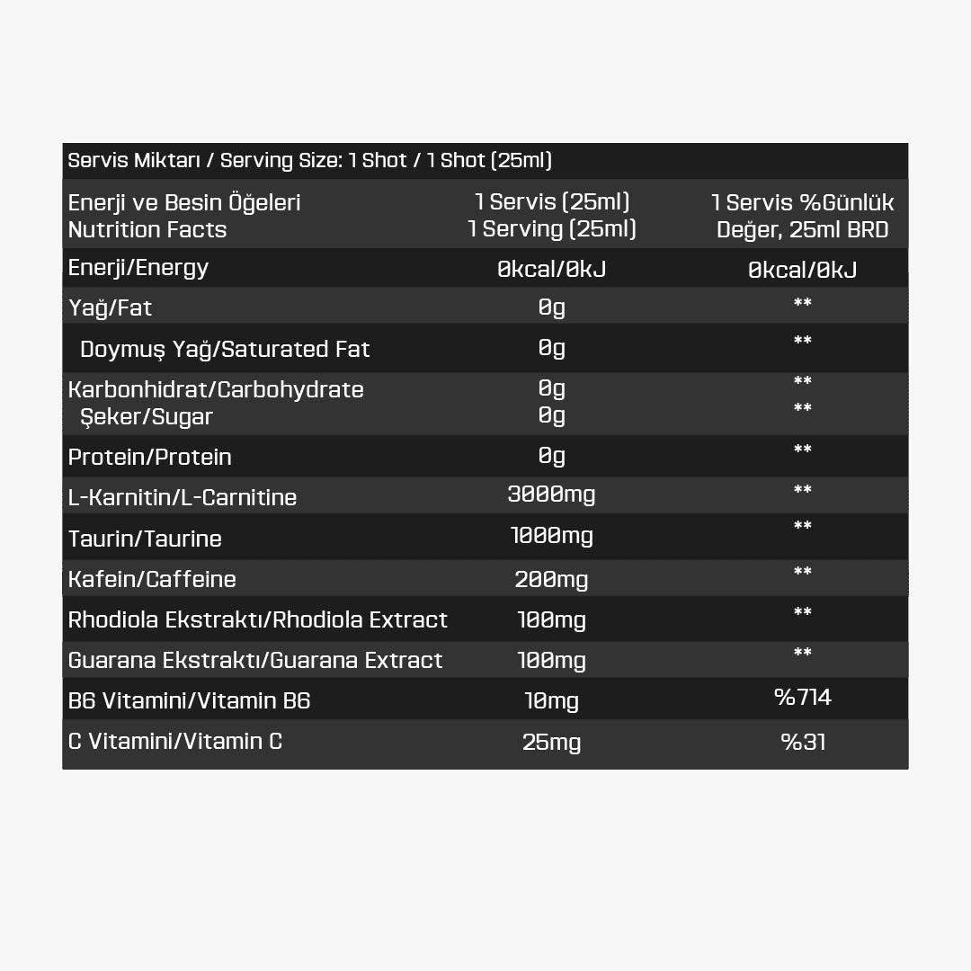 L-carnitine 3000mg+ shot 25ml - Galeri