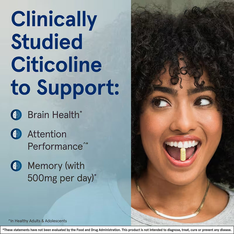 Jarrow Formulas Citicoline CDP Choline brain Cognizin Citicoline 250 mg 120 Capsules - Galeri