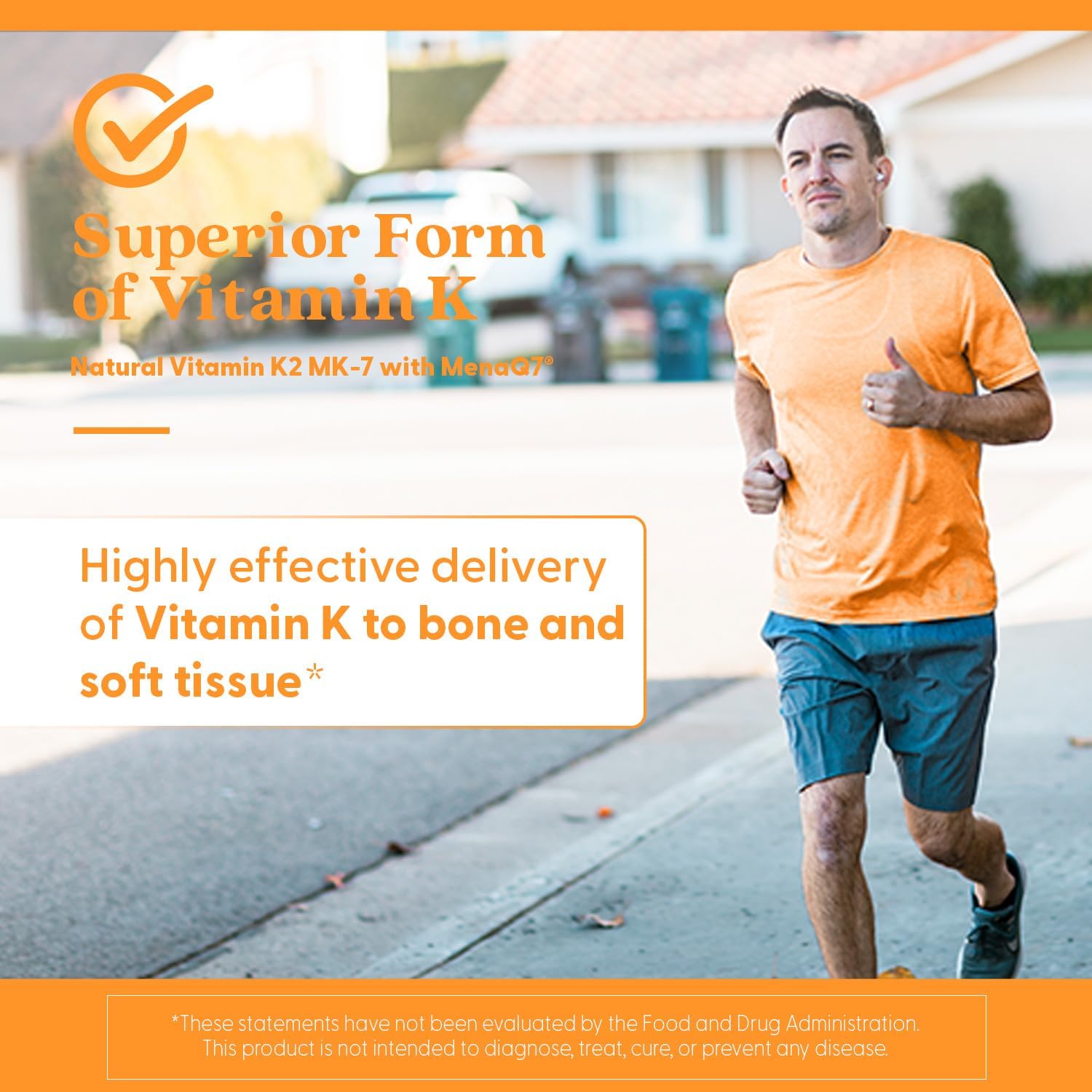 Doctor's Best Natural Vitamin K2 MK7 Men & Women - Bone Health 100 mcg MenaQ7 Calcium 60 Veg - Galeri